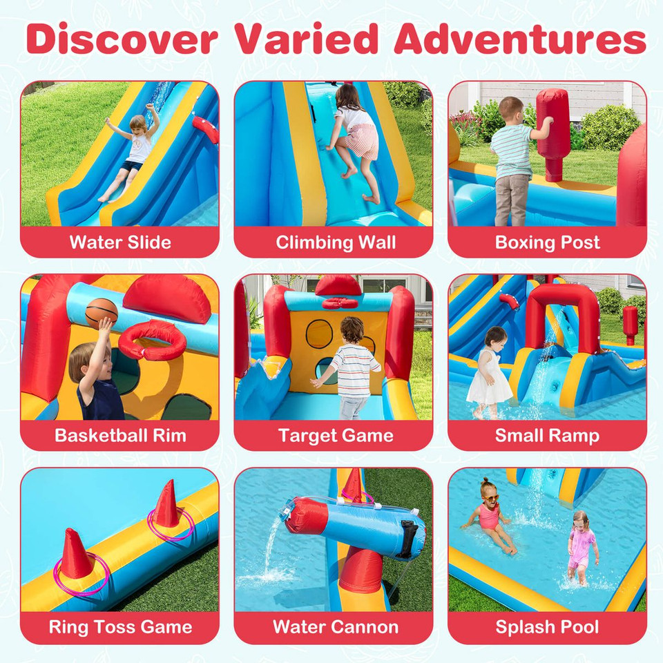 Inflatable Water Park with Protective Mesh Walls  product image