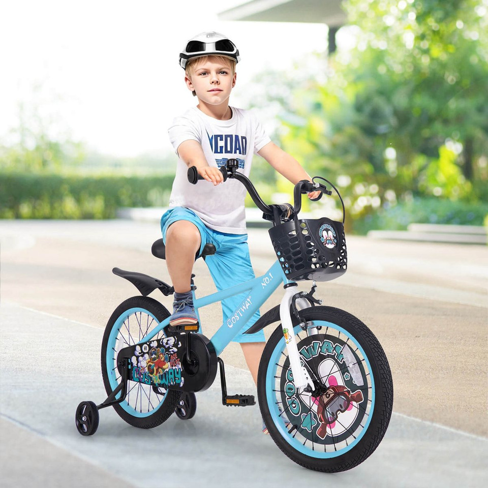 Height-Adjustable Kid's Bike with Remo Training Wheels product image