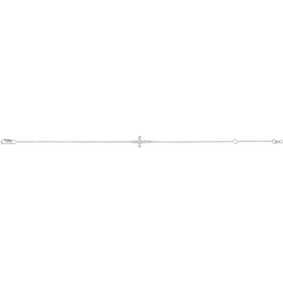 Opal Bracelet with Sideways Cross product image