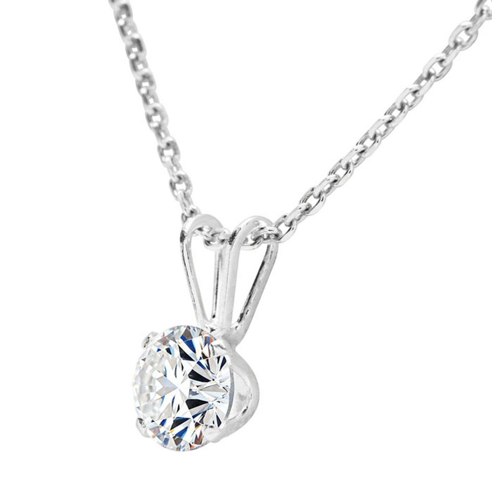 1/2CT Lab Created Diamond Necklace in White Gold  product image