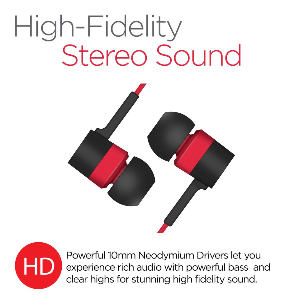 HyperGear Low Ryder Earphones with Mic 3.5mm product image