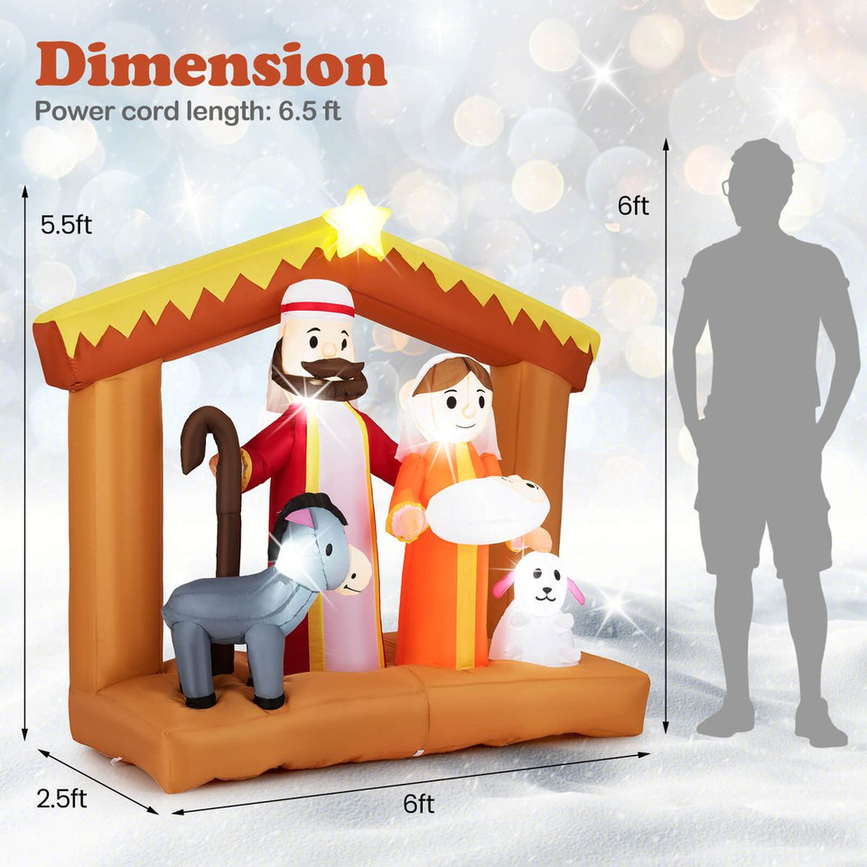 6-foot Inflatable Nativity Scene Decoration product image