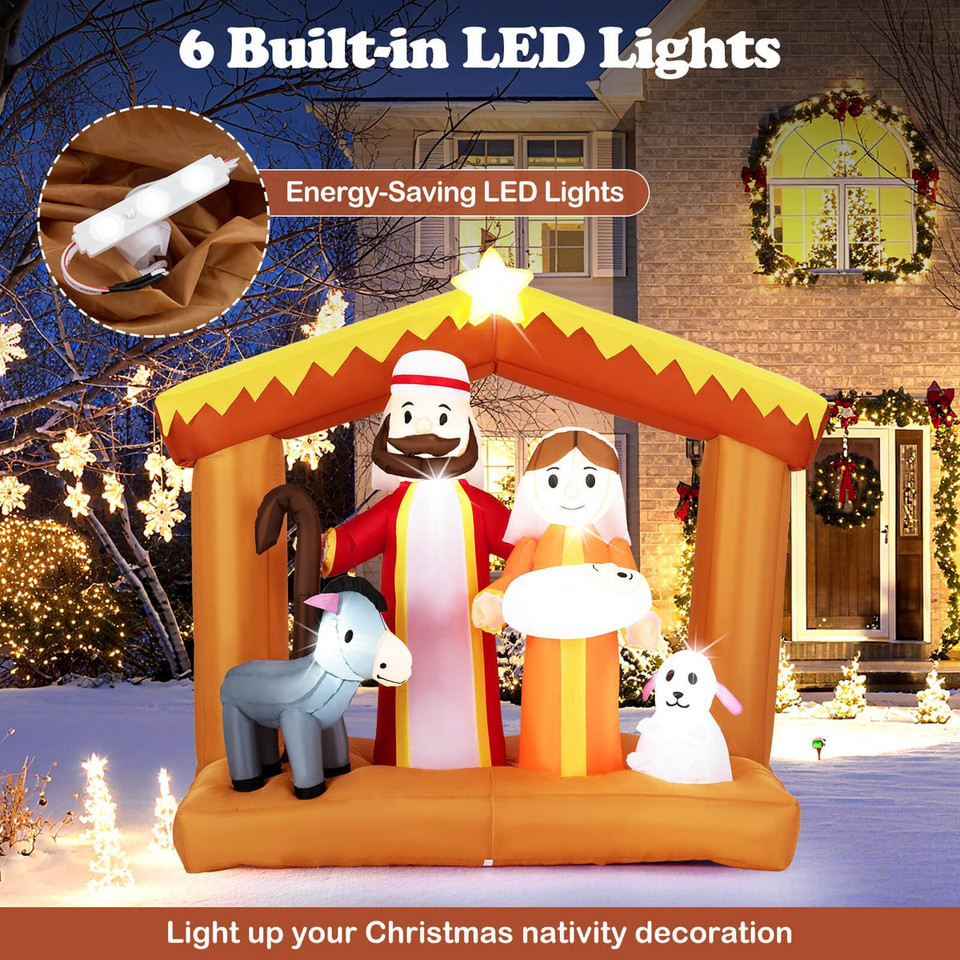 6-foot Inflatable Nativity Scene Decoration product image