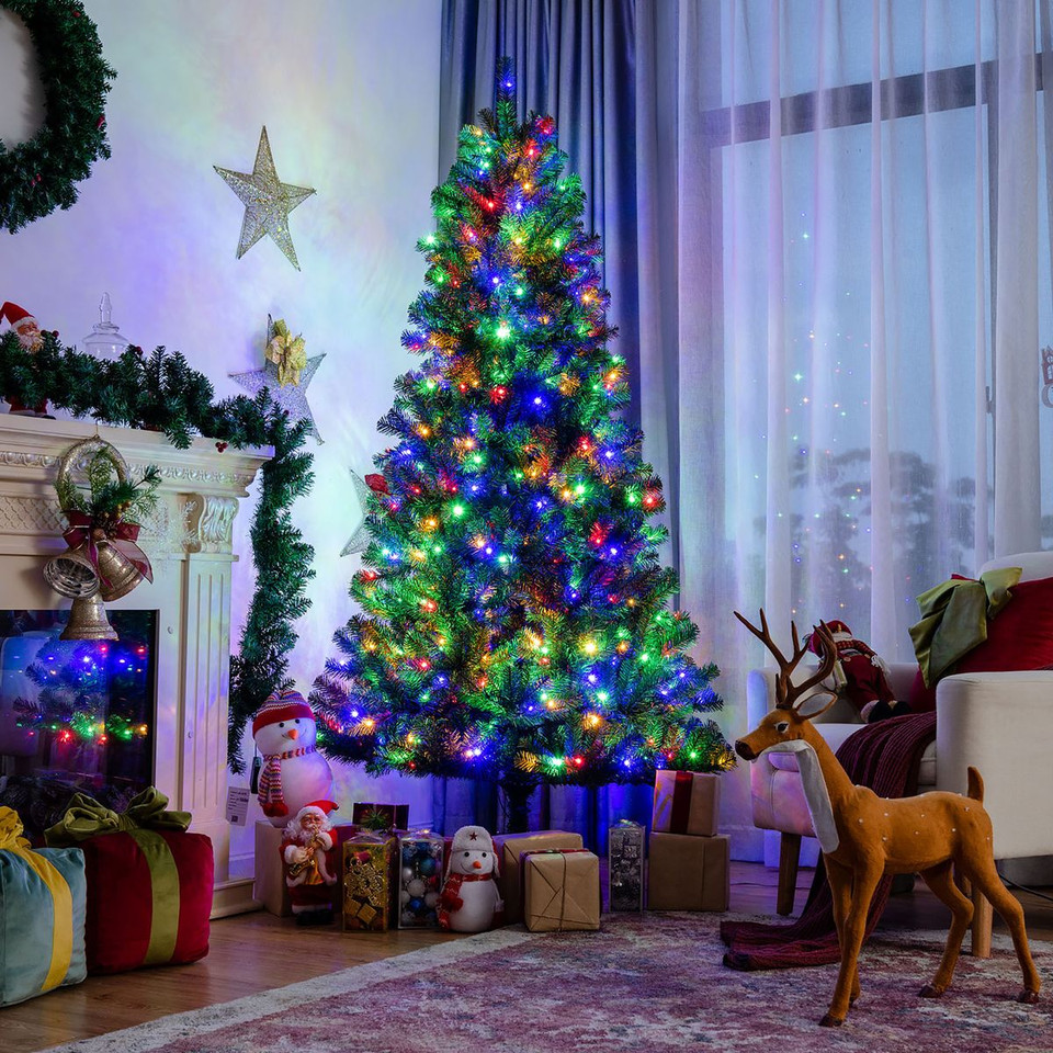 Pre-Lit Hinged Christmas Tree with Remote Control product image