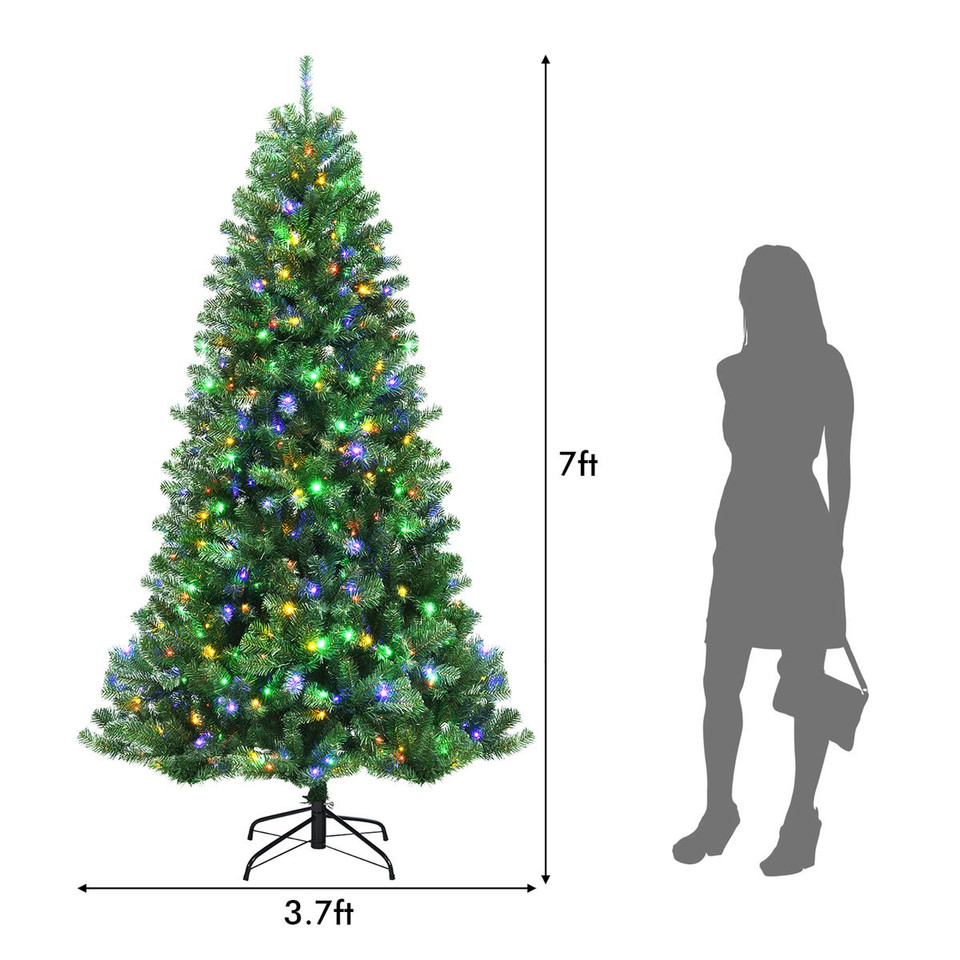 Pre-Lit Hinged Christmas Tree with Remote Control product image