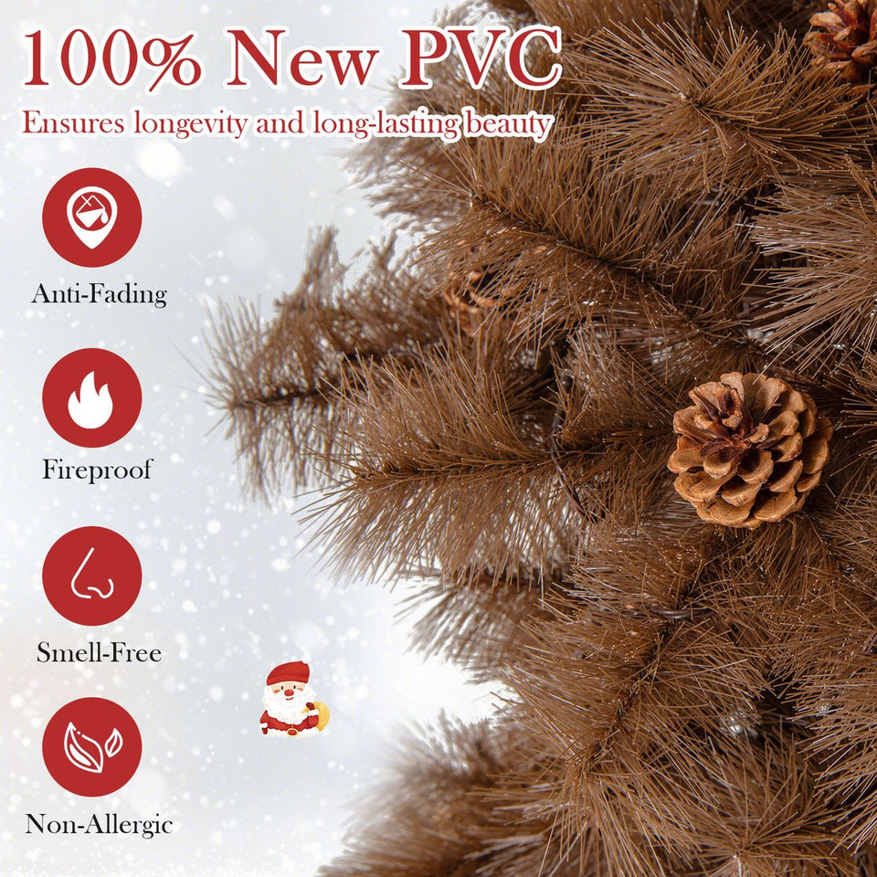 6FT Artificial Christmas Tree with 200 LED Lights product image