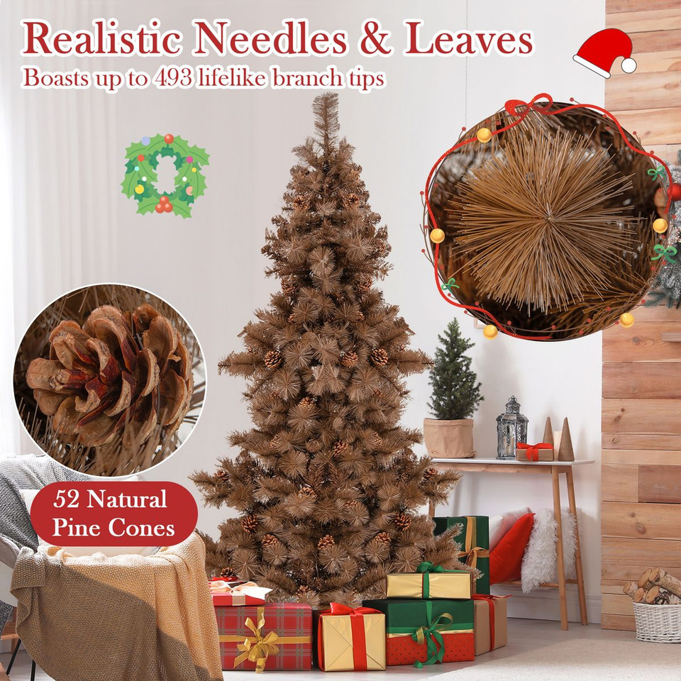 6FT Artificial Christmas Tree with 200 LED Lights product image