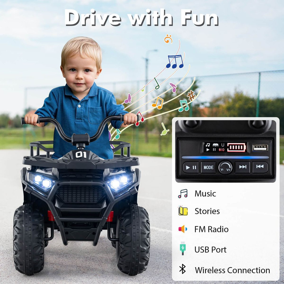 24V Kids Ride-on Electric ATV Toy with LED Lights product image