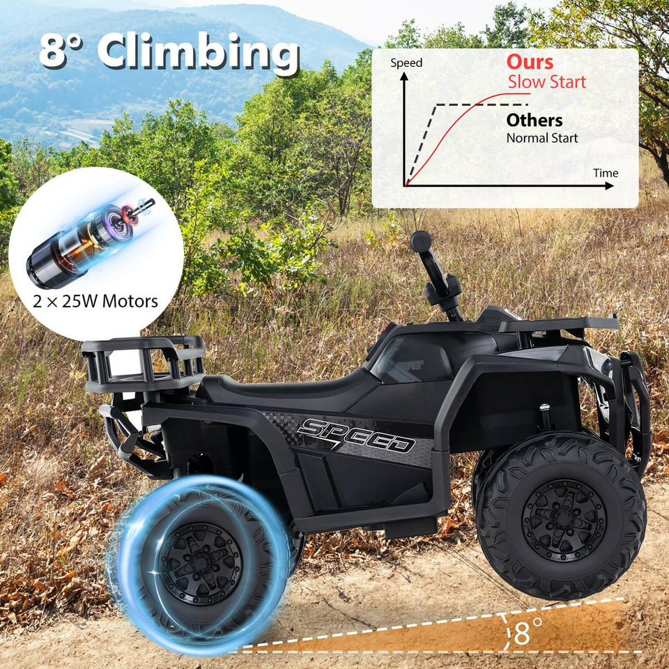 24V Kids Ride-on Electric ATV Toy with LED Lights product image