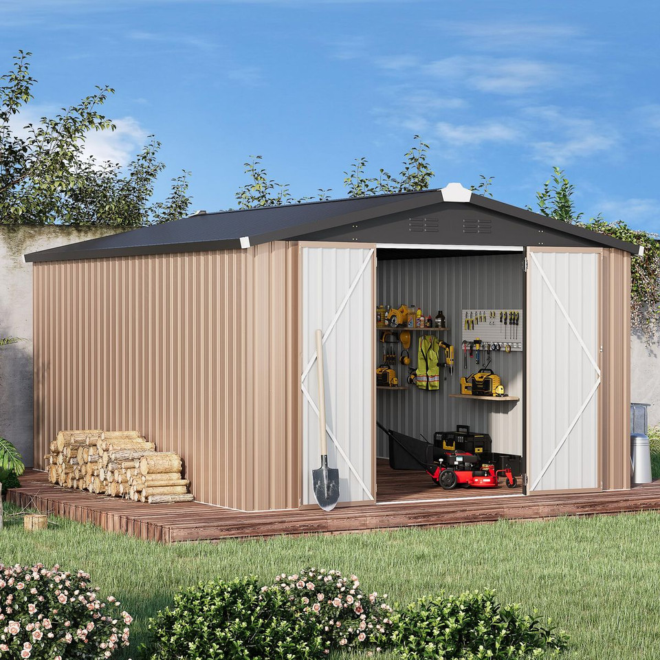 10' x 14' Outdoor Storage Shed with Lockable Doors product image