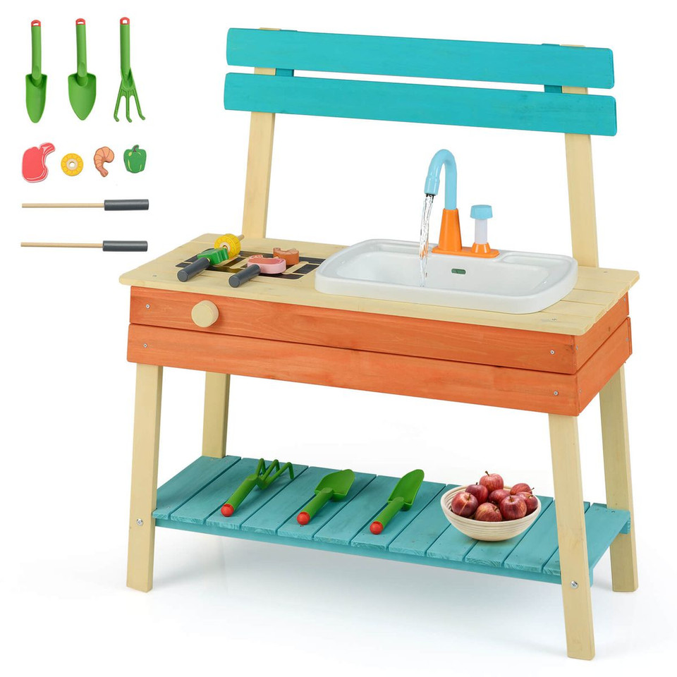 Kids' Wooden Kitchen/Potting Bench Play Set product image