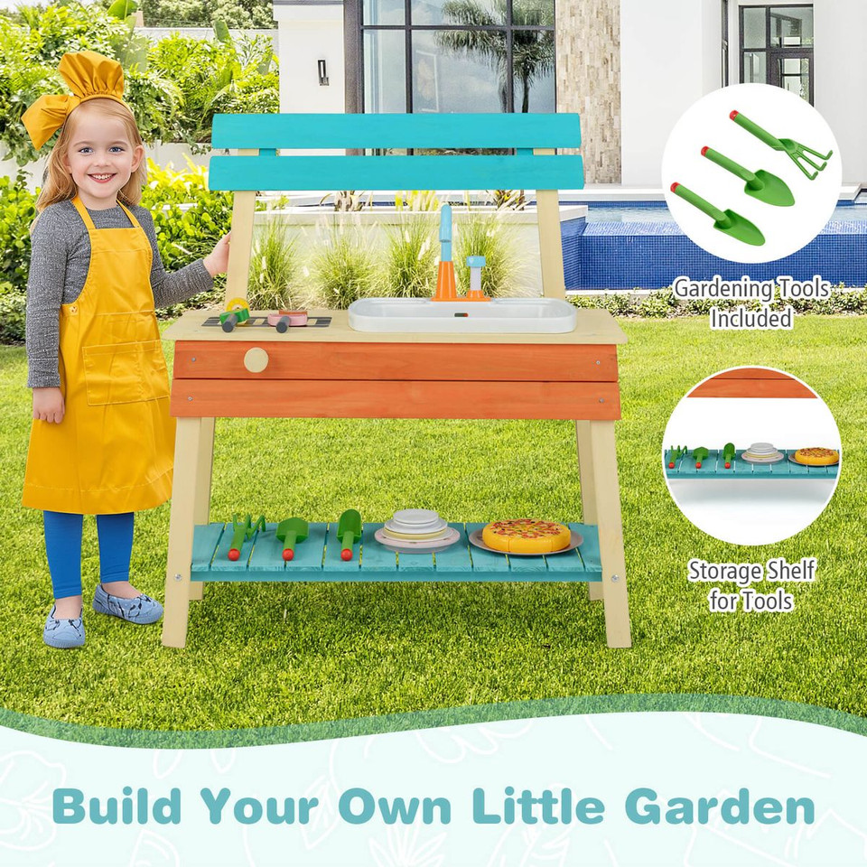 Kids' Wooden Kitchen/Potting Bench Play Set product image