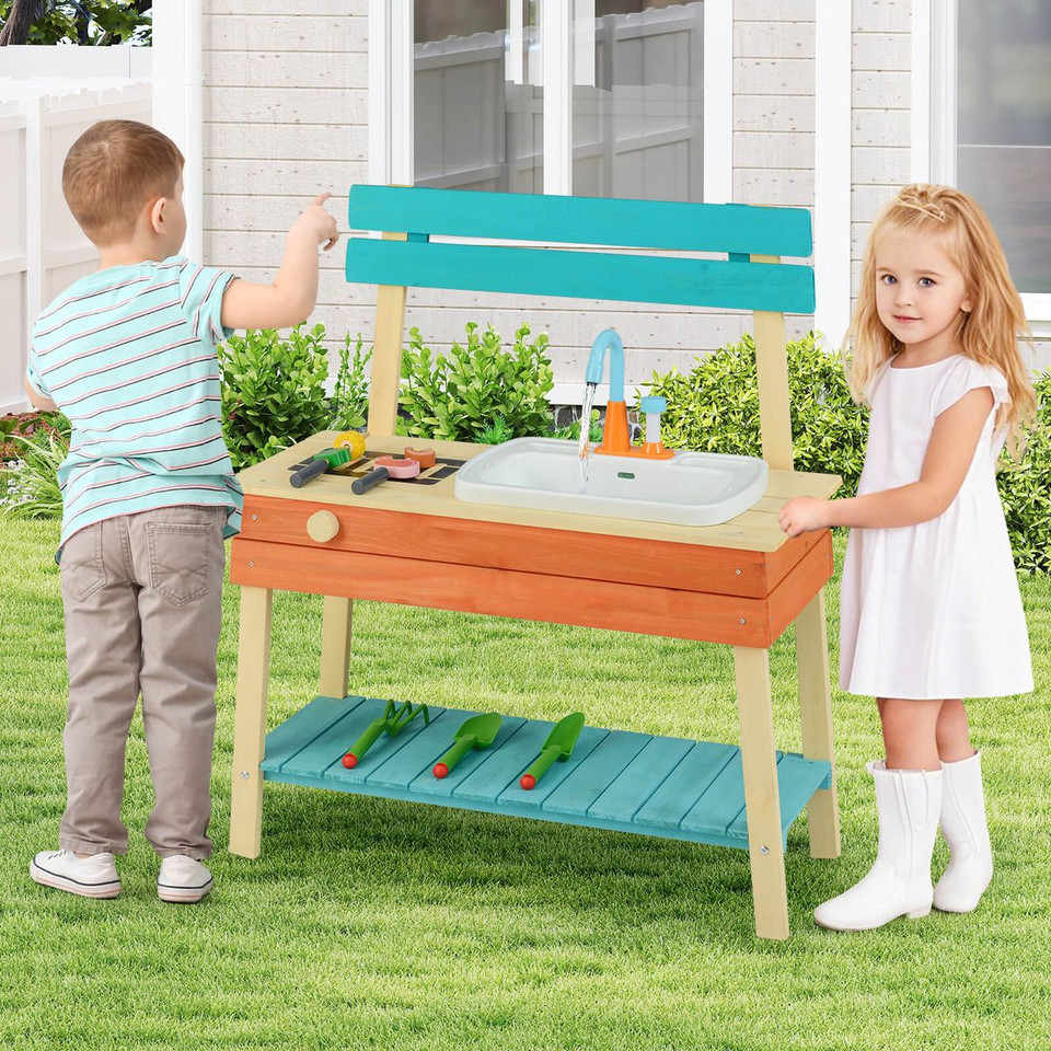 Kids' Wooden Kitchen/Potting Bench Play Set product image