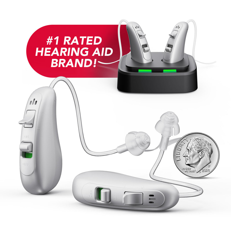 RCA Behind-the-Ear Hearing Aid with Recharging Stand (2-Pack) product image