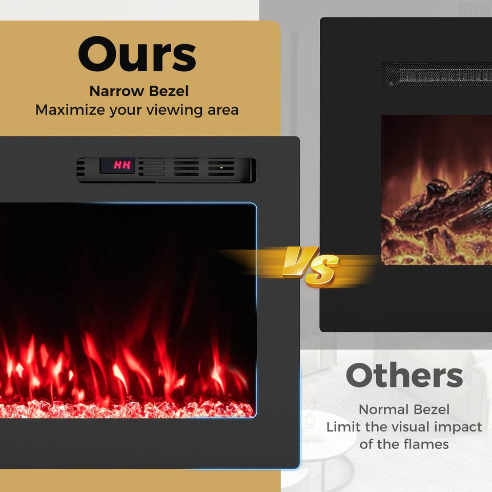 68” Smart Electric Fireplace with Adjustable Heat Settings  product image