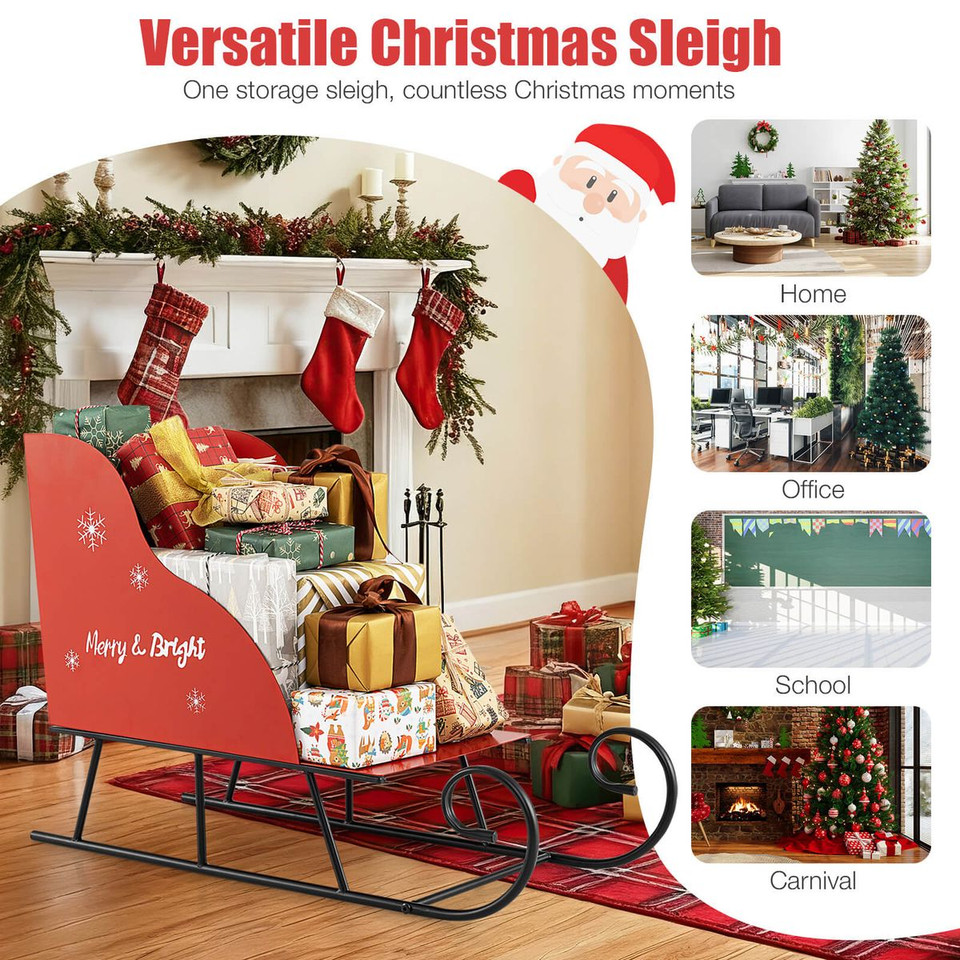 Christmas Santa Sleigh Basket Decoration  product image