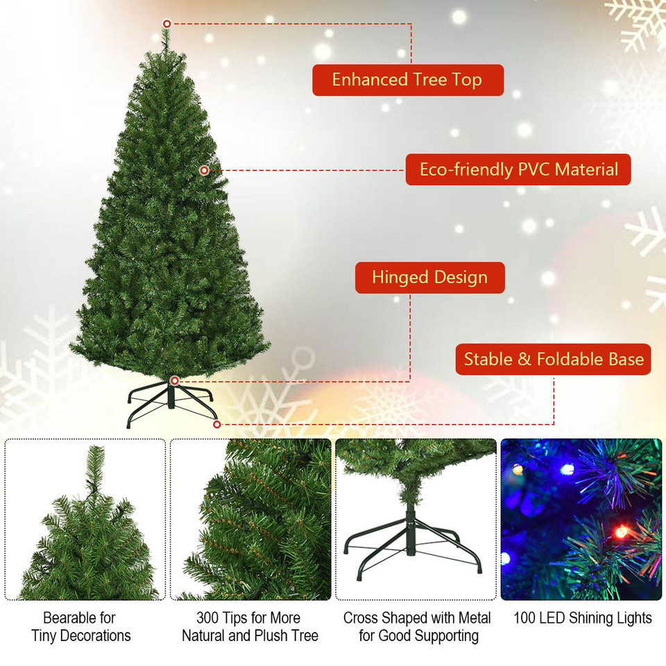 Pre-Lit Artificial Christmas Tree with LED Lights product image