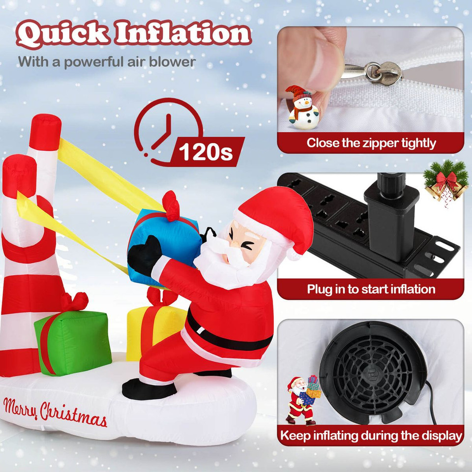 7 Foot Christmas Inflatable Santa Decoration  product image
