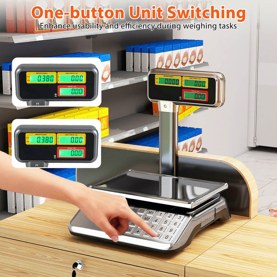 Price Computing Scale with Pole Dual LCD Display product image