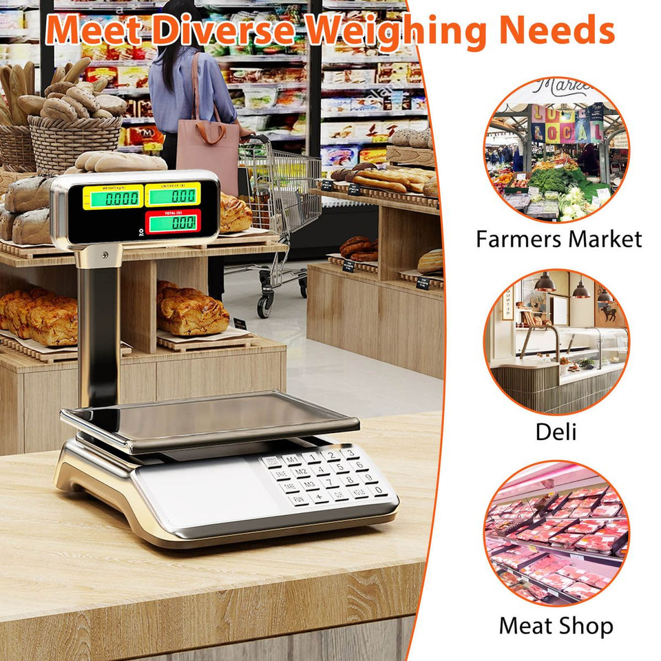 Price Computing Scale with Pole Dual LCD Display product image