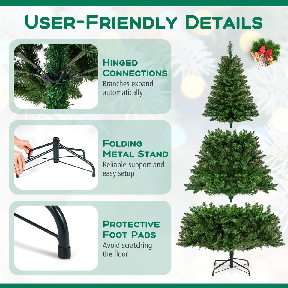 Artificial Christmas Tree with Lush Branch Tips and Warm LED Lights product image