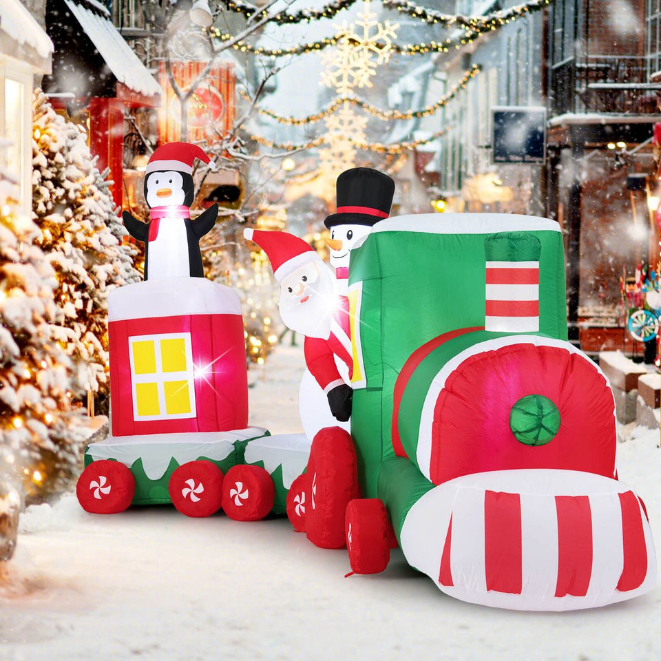 11.5-foot Christmas Inflatable Train product image