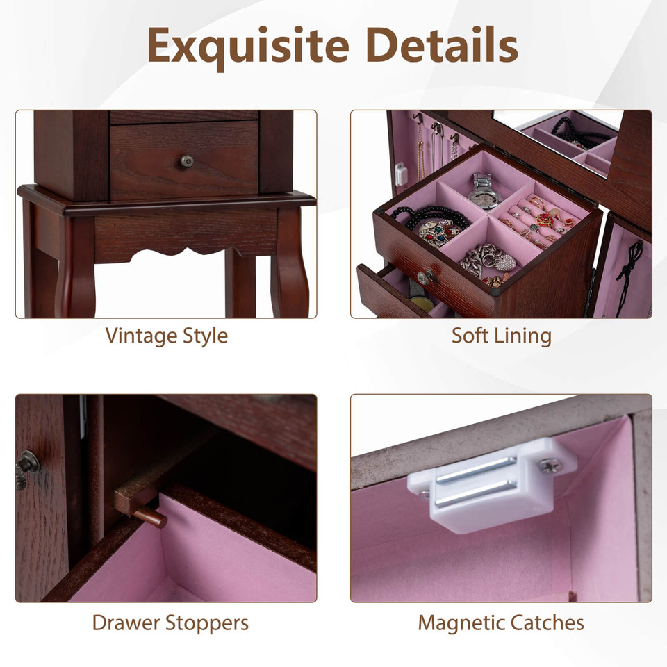 Standing Jewelry Organizer Armoire  product image