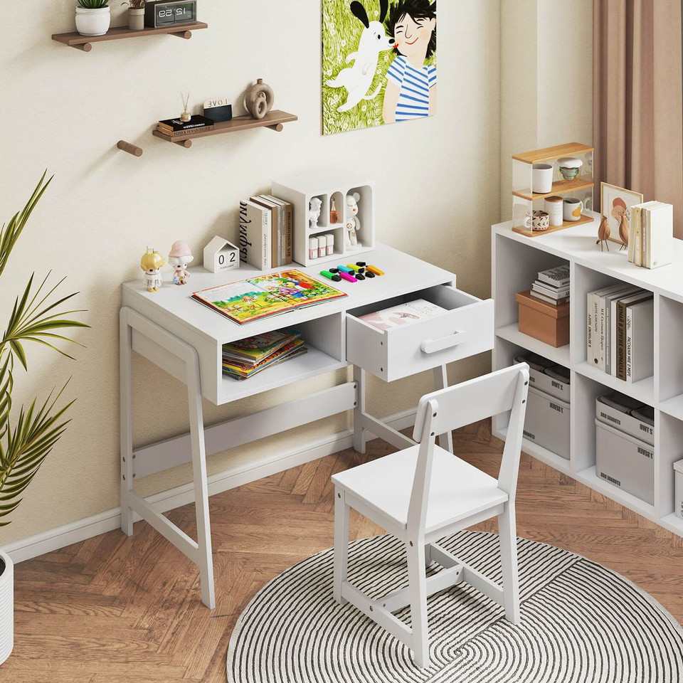 Kids Desk and Chair Set with Storage Drawer product image