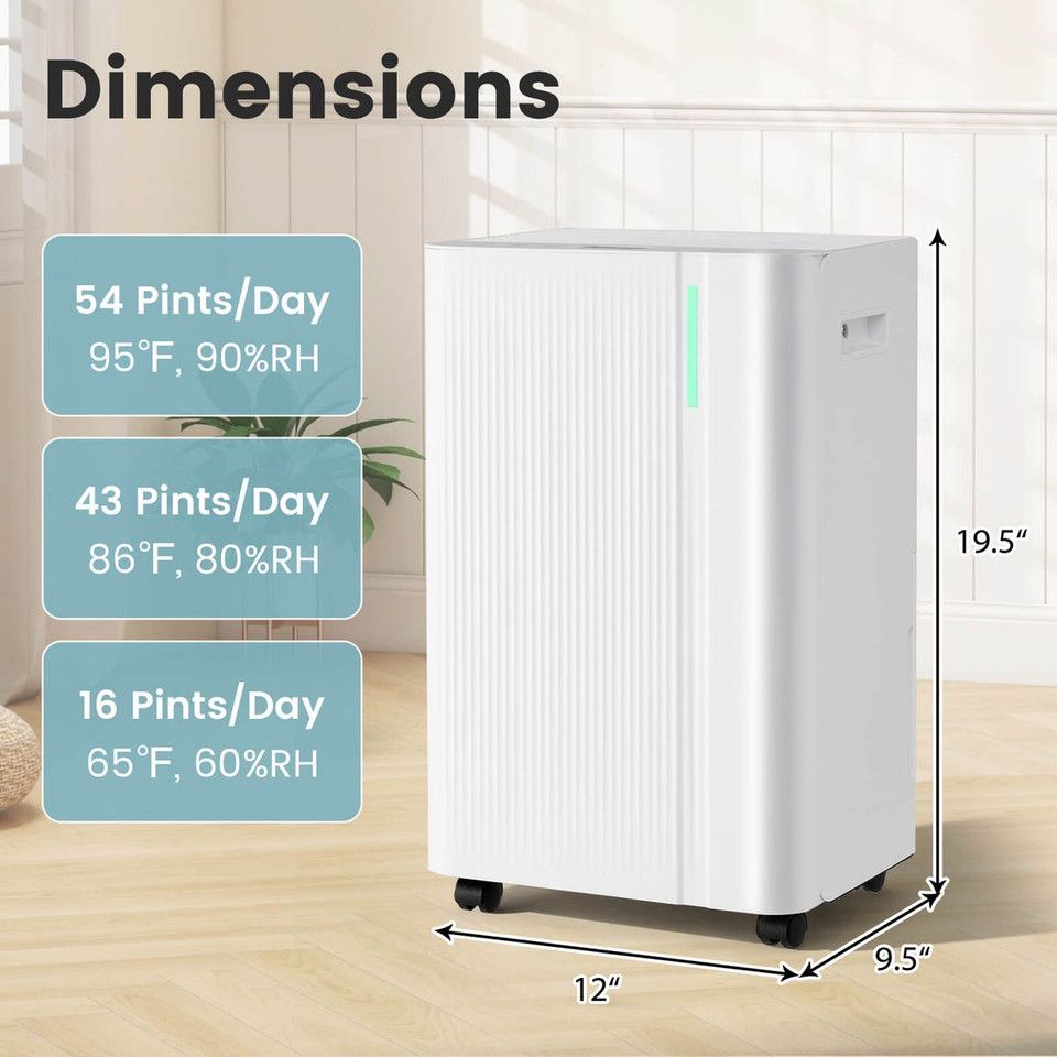 54 Pint Dehumidifier with Drain Hose product image