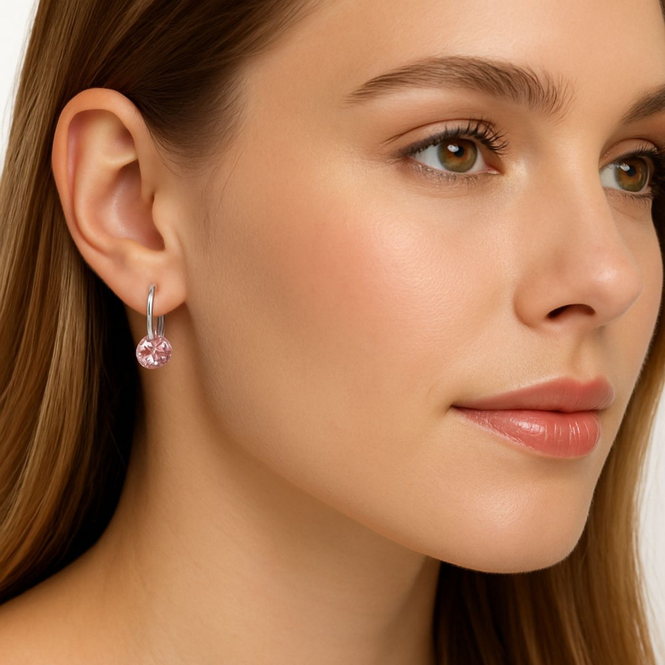 Leverback Asscher Cut Gemstone Earrings product image