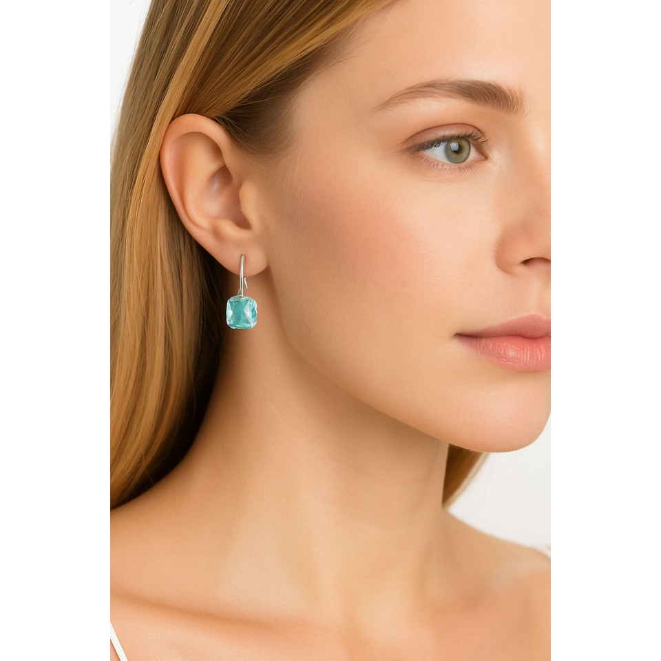 Leverback Asscher Cut Gemstone Earrings product image