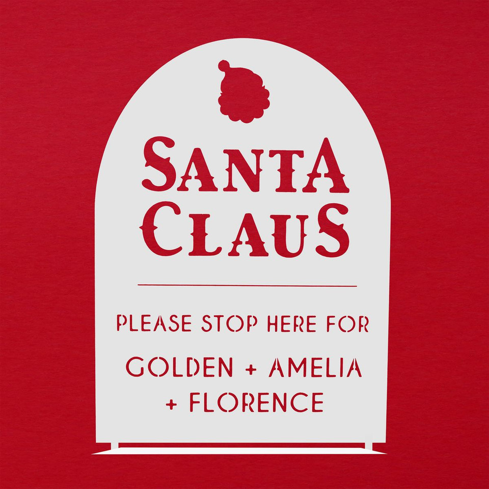 Santa Claus Personalized Christmas Stop Sign  product image