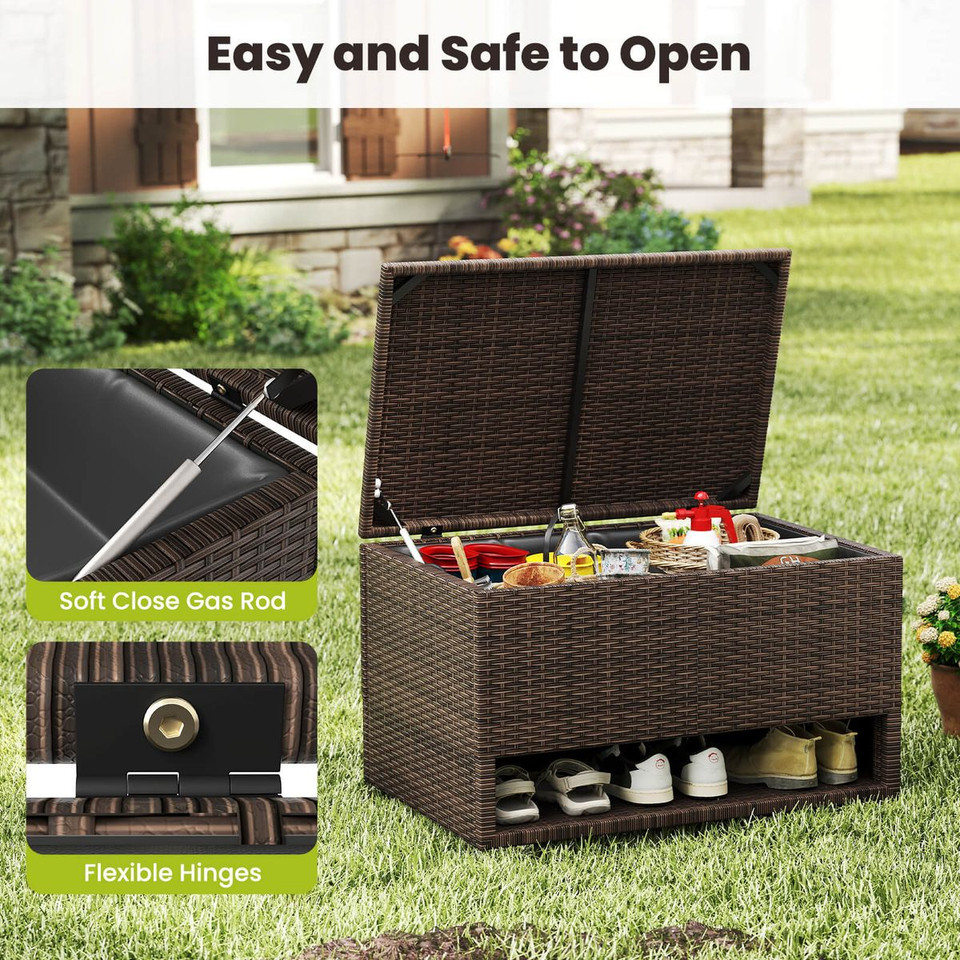 48 Gallon Outdoor Deck Box with Shoe Rack product image