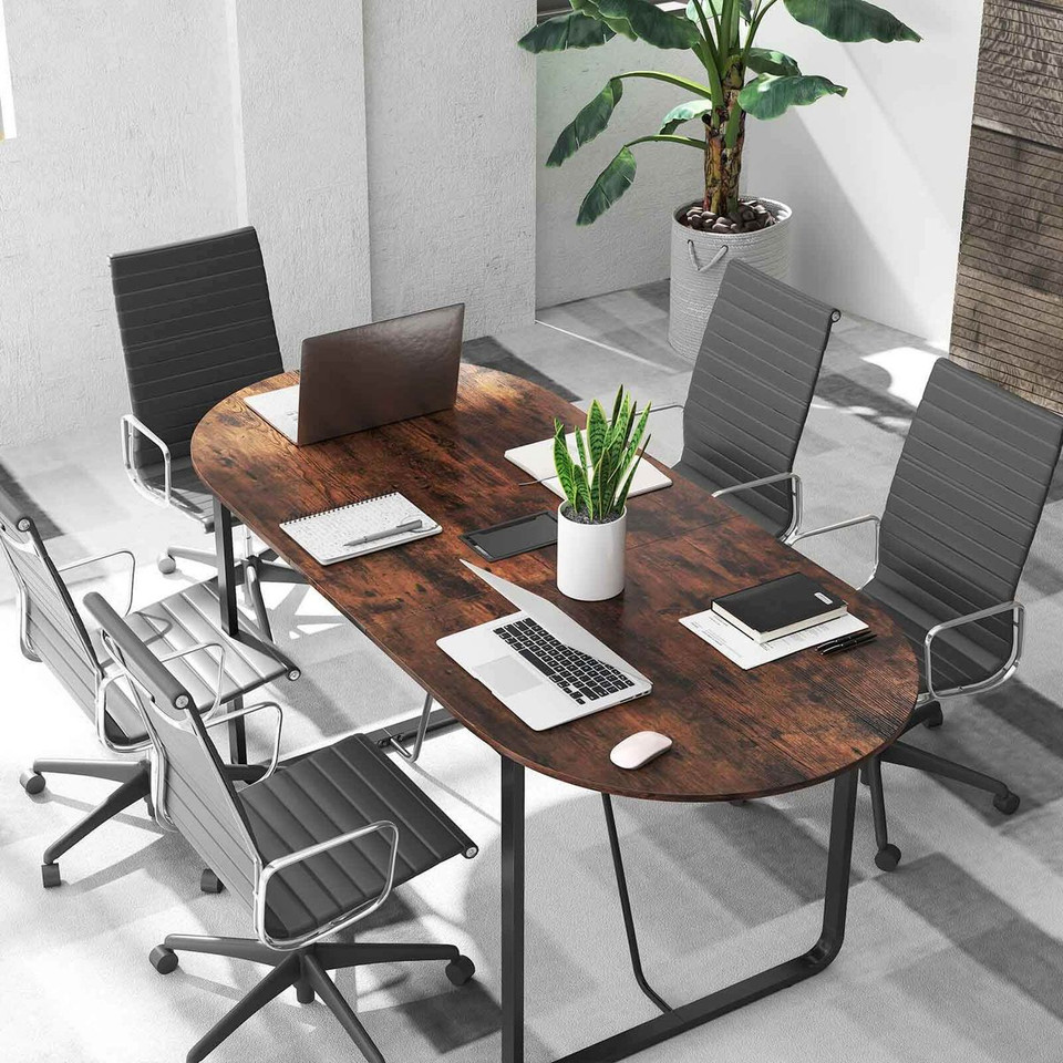 71" Oval Home Office Table with Cable Management product image