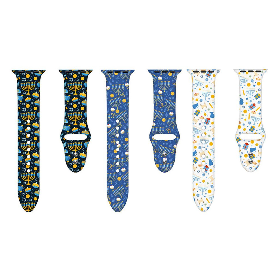 Silicone Hanukkah Sport Band for Apple Watch (2-Pack) product image