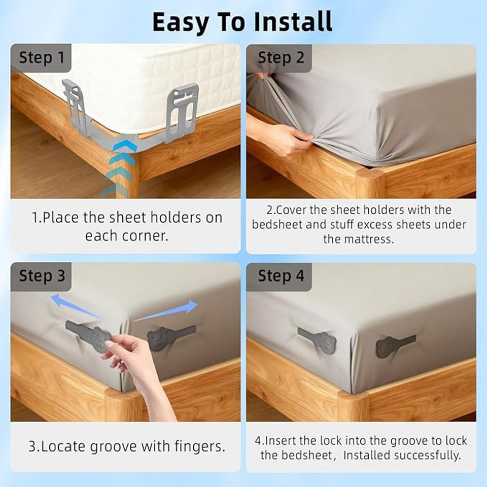 Non-Slip Sheet Corner Holders (4 Pieces) product image