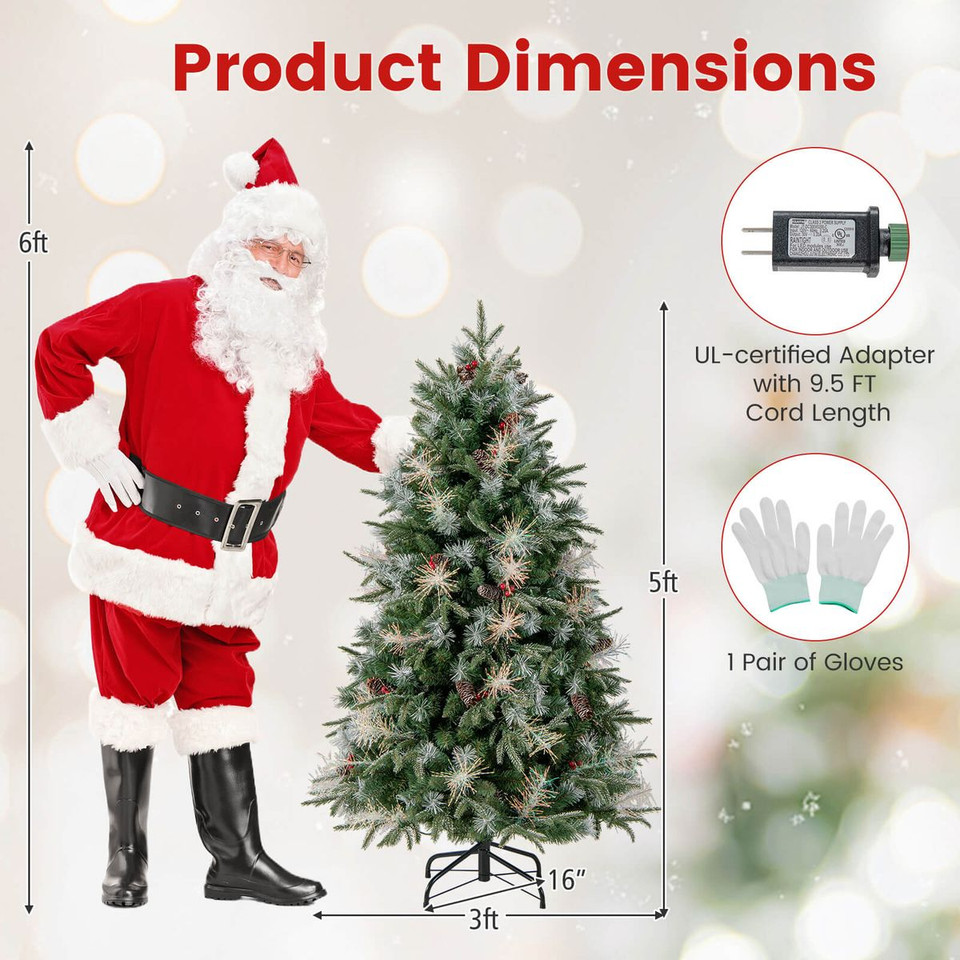 Artificial Christmas Tree with Warm White LED Lights (5, 6, or 7 FT) product image
