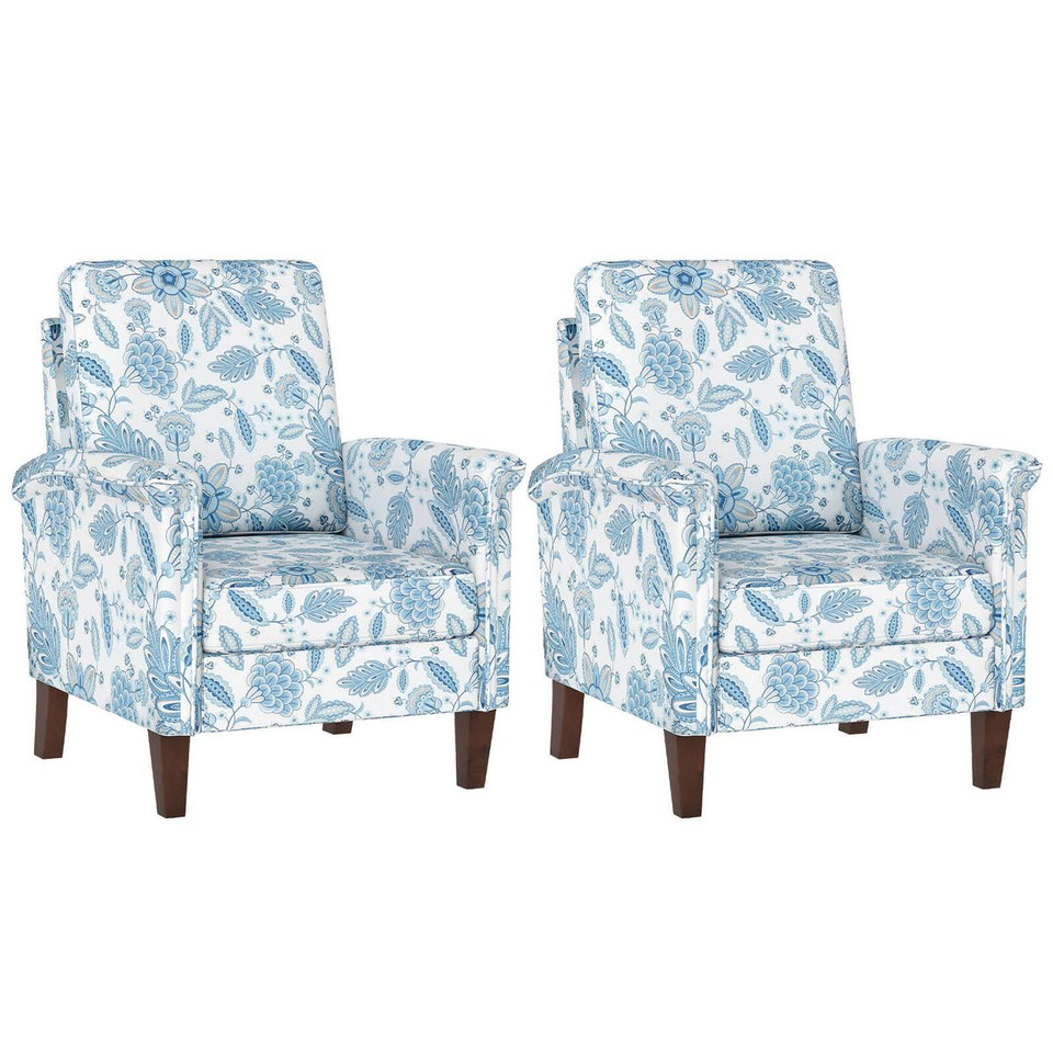 Accent Chair with Solid Wood Legs product image