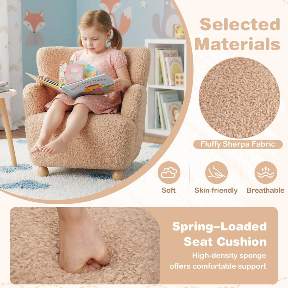 Kids Chair with Sherpa Upholstery  product image