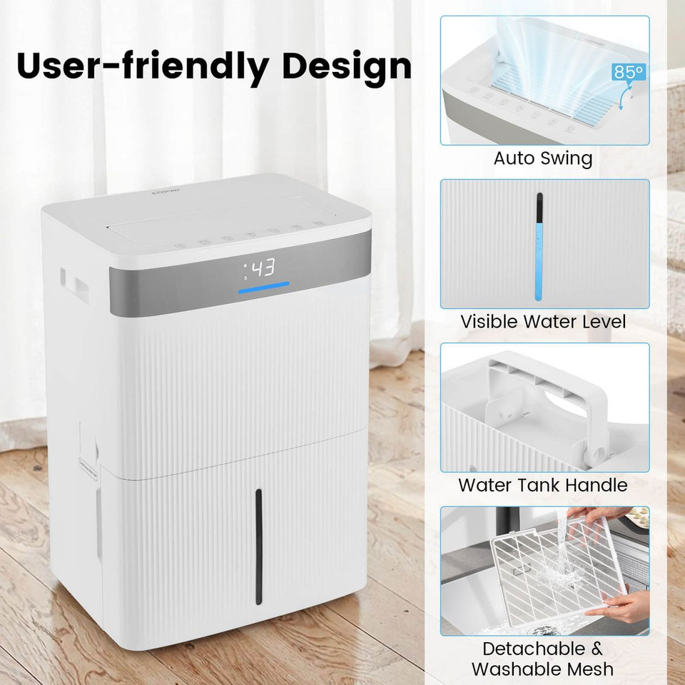 Dehumidifier with 3-Color Indicator and Smart Touch Control product image