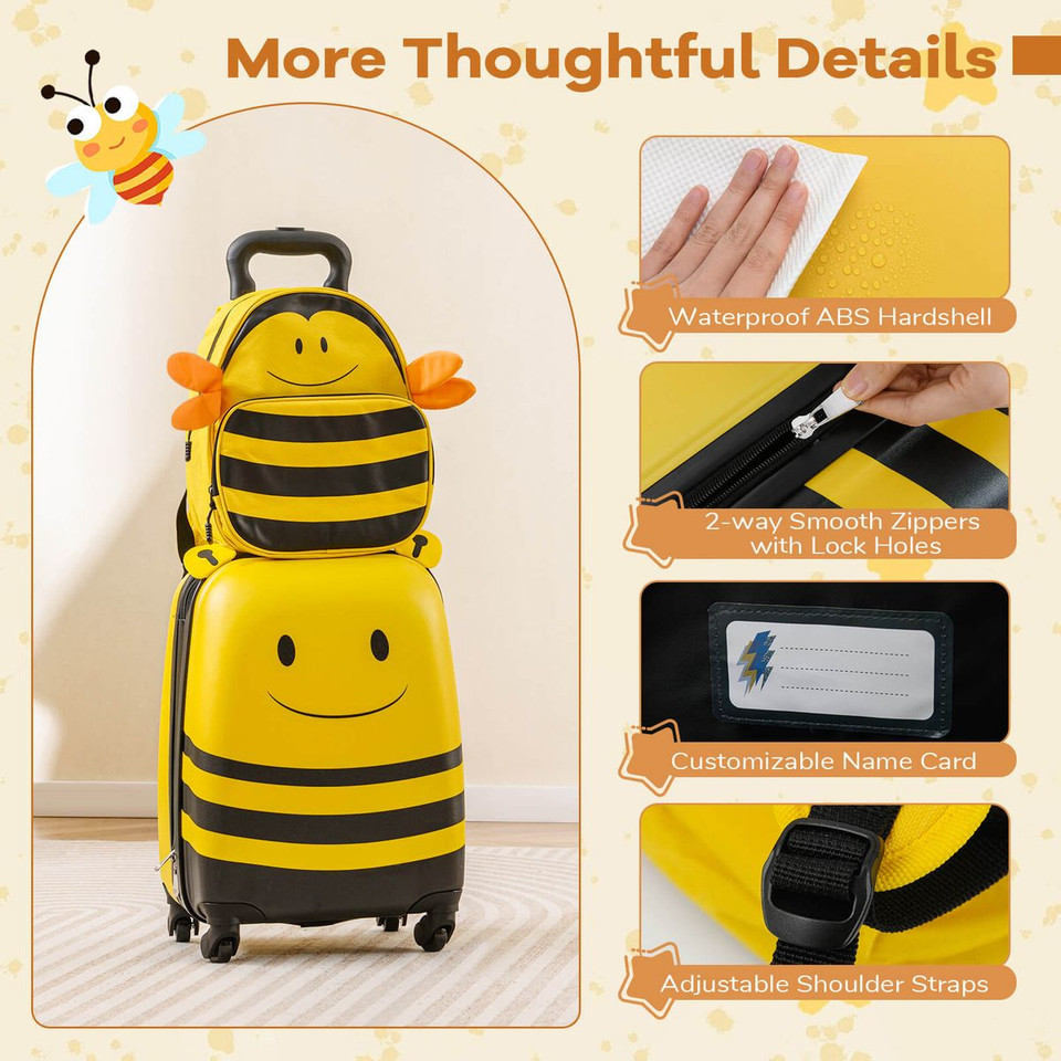 2-Piece Kid’s Luggage Set with Backpack and 18” Rolling Suitcase product image