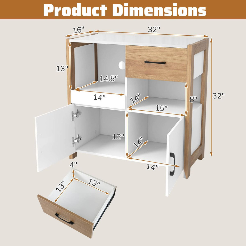 Kitchen Storage Cabinet with Pull-Out Shelf  product image
