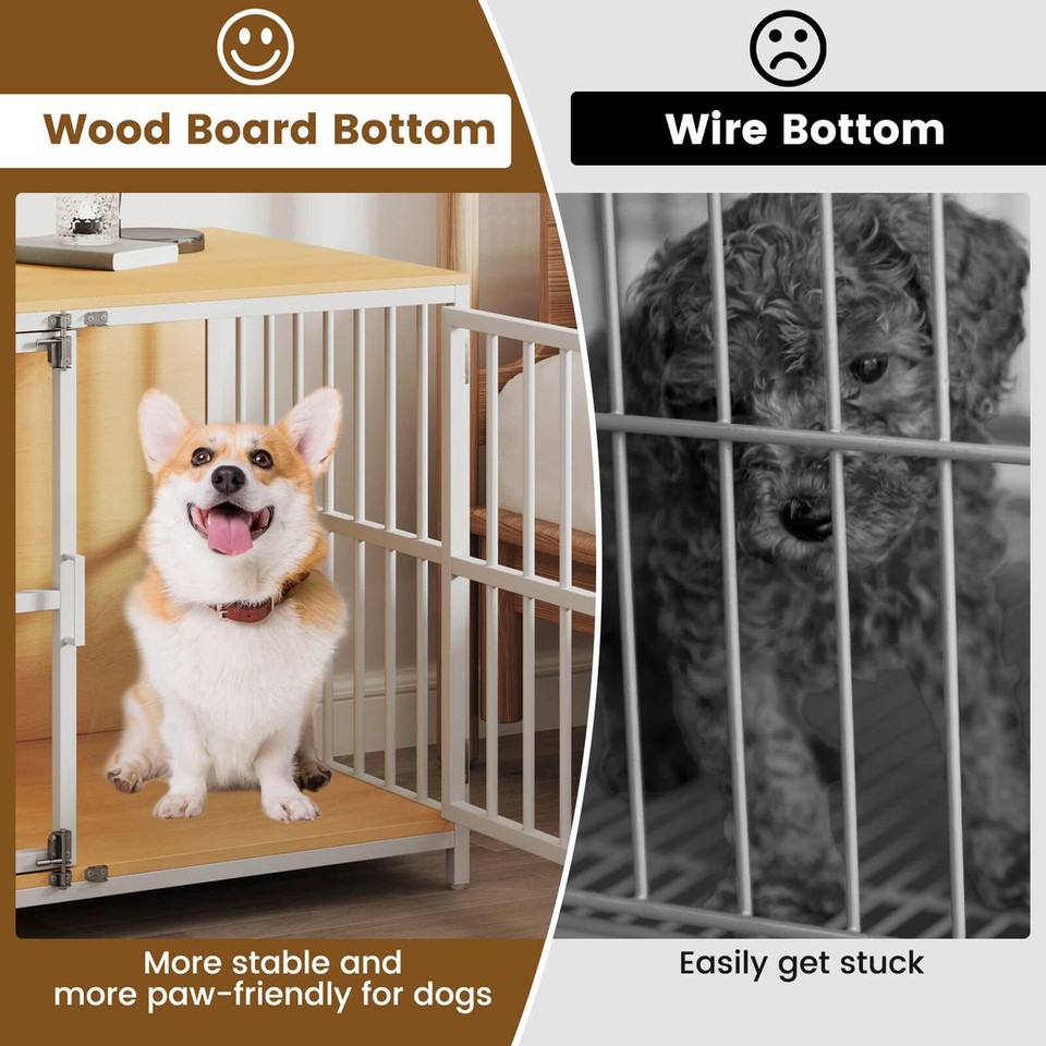 40” Heavy-Duty Dog Crate Furniture with 2 Lockable Doors product image