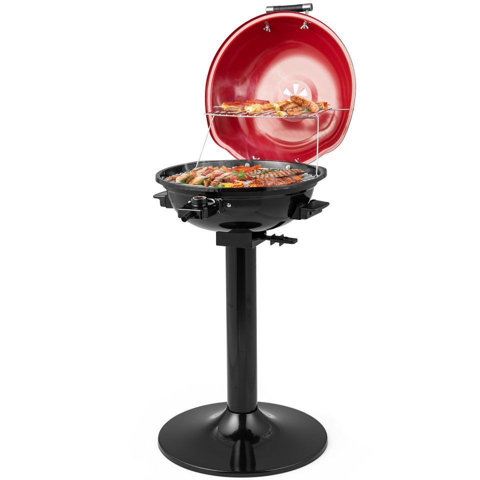 Electric BBQ Grill with Warming Rack and Temperature Control product image