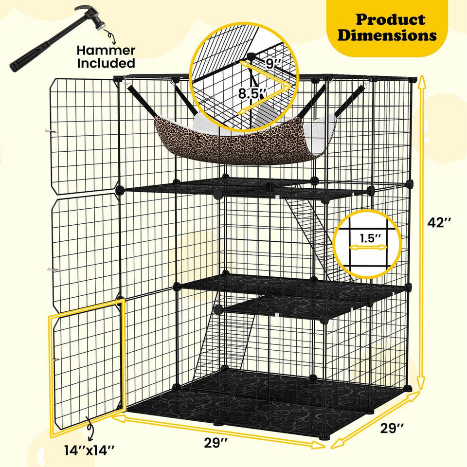 Cube Cat Cage (3 or 4 Tier) product image