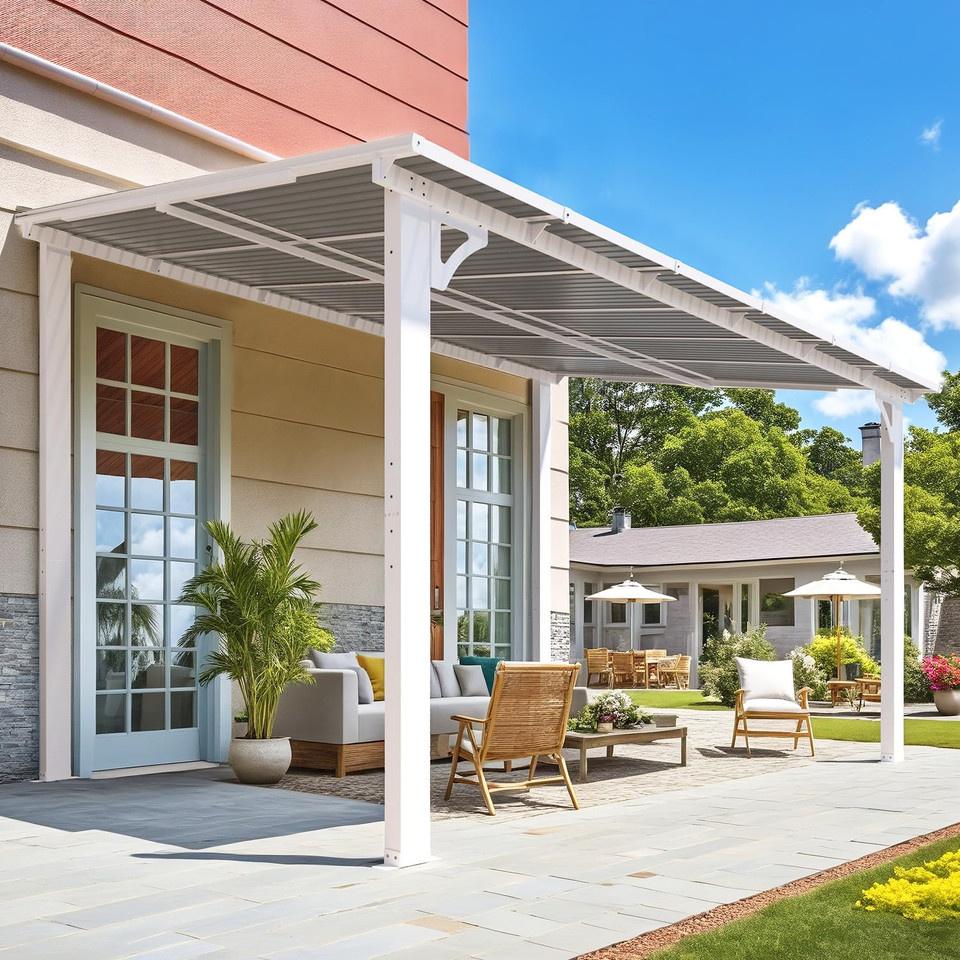 Outdoor Lean-to Hard Top Pergola product image