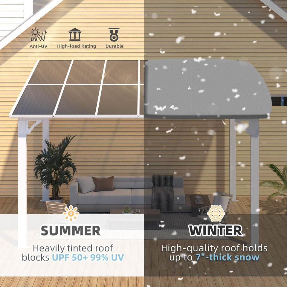 Outdoor Lean-to Hard Top Pergola product image