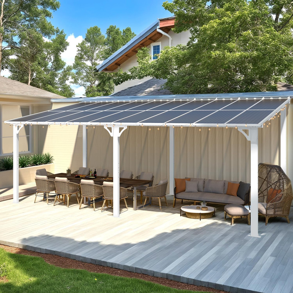 Outdoor Lean-to Hard Top Pergola product image
