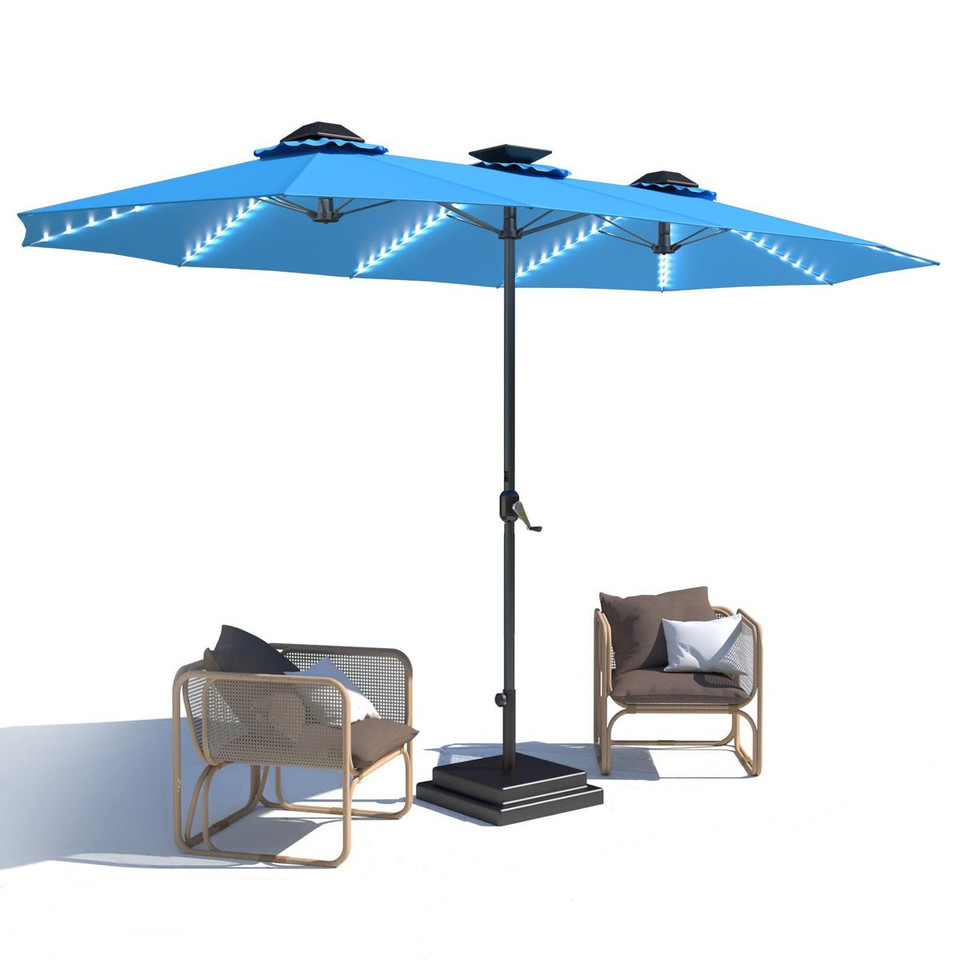 15FT Patio Umbrella with Solar Lights product image