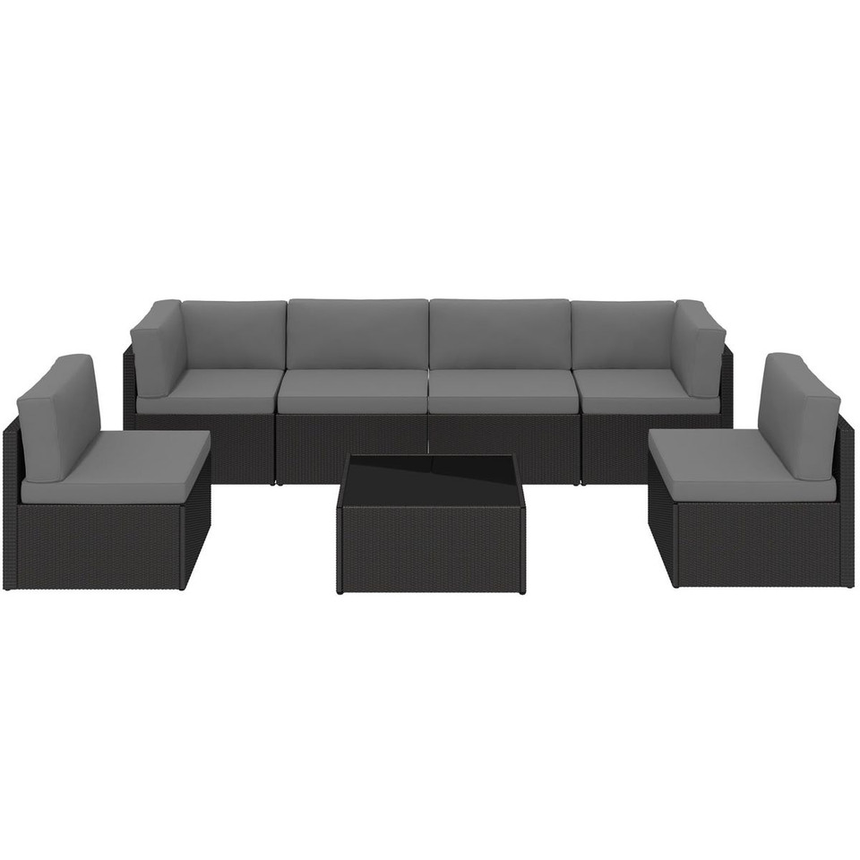 7-Piece Outdoor Patio Furniture Set with 30" Fire Pit Table product image